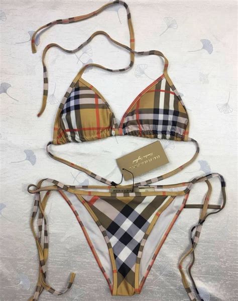 burberry swimsuit cheap|Burberry dupe bikini.